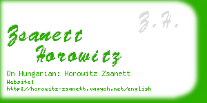 zsanett horowitz business card